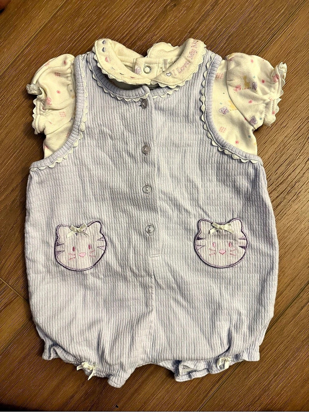 Vintage First Moments Layette Kitty Cat Set ✨